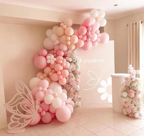 Vista 12 de Kit de guirnalda de arco de globos de otoño, globos de látex mate de terracota naranja quemado, arena, blanco, dorado, marrón, terracota
