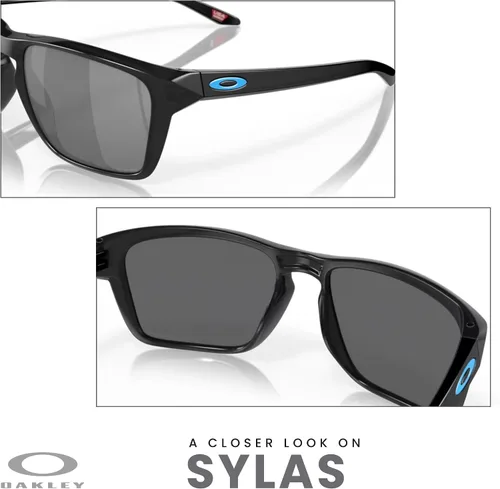 Vista 6 de Oakley Sylas OO9448 - Lentes de sol rectangulares para hombre, kit de correa de accesorios, bolsa de microfibra