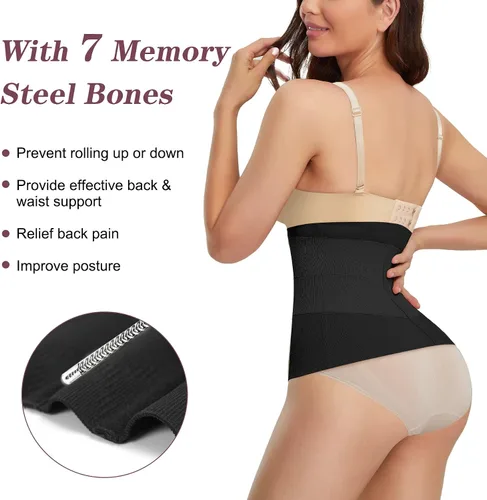 Vista 5 de RDSIANE Entrenador de cintura para mujer, moldeador de cuerpo, control de abdomen, faja deportiva debajo del busto, corsé para entrenamiento