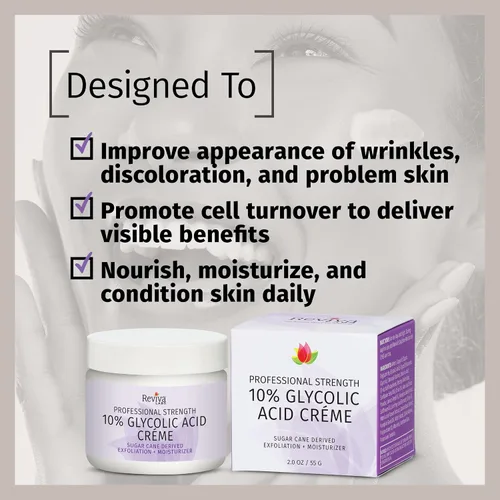 Vista 4 de Reviva Labs crema 10% ácido glicólico