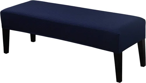 Vista 19 de Fundas de banco de comedor de jacquard tapizado de elastano elástico, funda de banco de alta elasticidad, protectores de banco extraíbles y lavables