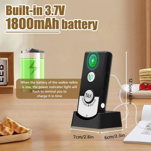Vista 7 de Sistema de intercomunicación para el hogar, intercomunicador de voz de 2 vías, inalámbrico, sistema de intercomunicador para el hogar, súper largo