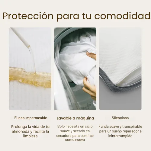 Vista 4 de Coop Home Goods - Fundas protectoras de almohada hipoalergénicas con zíper, 2 unidades, funda de rayón derivado de bambú, lavable a máquina