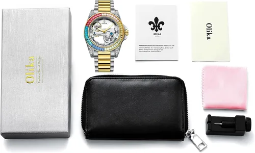 Vista 7 de Olika Women Watch Self Winding Mechanical Watch - Stainless Steel Skeleton Watch Luminous Waterproof Watch Business Stylish Watch for Woman