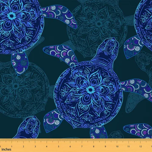 Vista 12 de jejeloiu The Yard, tela de tapicería de concha de mar de playa para sillas, tela decorativa impermeable para exteriores, 1 yarda, turquesa tostado