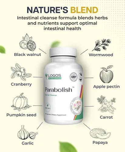 Vista 4 de Parabolish para Cleanse - 60 Cápsulas - Salud intestinal, apoyo inmunológico - Ingredientes naturales