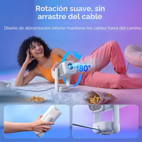 Vista 5 de Aurzen Roku TV D1R air Proyector portátil inteligente para exteriores