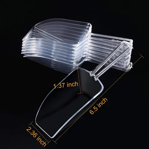 Vista 2 de HESTYA - 8 cucharadas de plástico transparente para alimentos y palomitas de maíz, 8 unidades, 6.7 pulgadas