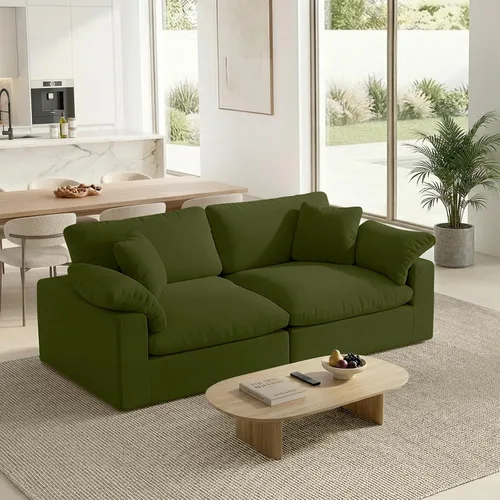 Vista 37 de Sofá modular modular con asiento profundo extra cómodo, sofás modernos negros para sala de estar, apartamento, oficina, espacio pequeño
