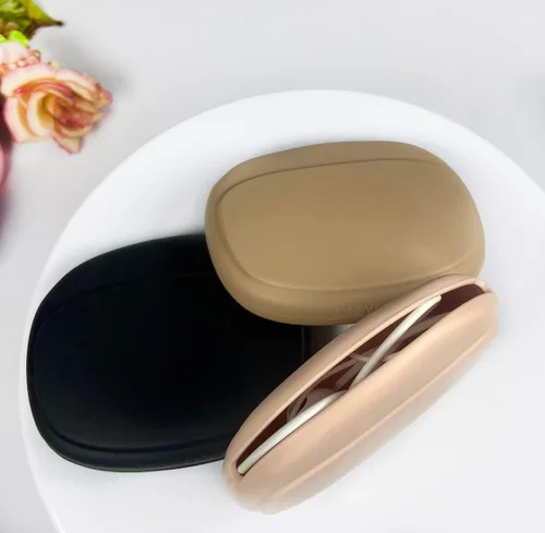 Vista 5 de Funda de silicona para auriculares - Estuche de almacenamiento para cables de datos - Mini caja de llaves - Bolsa de almacenamiento portátil