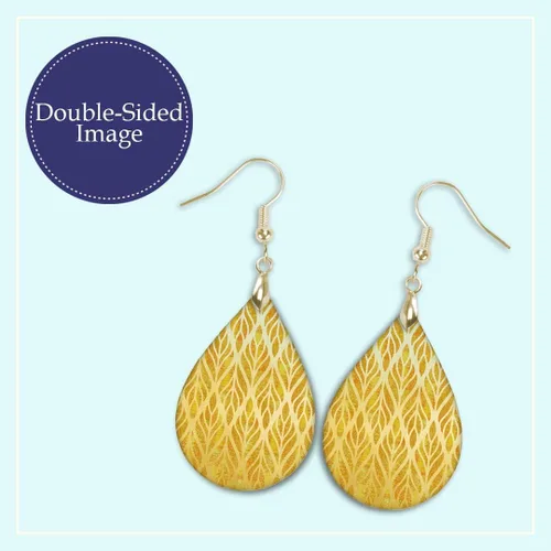 Vista 71 de Dangle Earrings for Women Colorful Dangling Drop Statement Jewelry Printed MDF Wood Teardrop Double Side Print Handmade by The Painted Pug