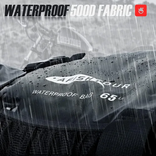 Vista 7 de Bolsa seca impermeable para motocicleta 65L