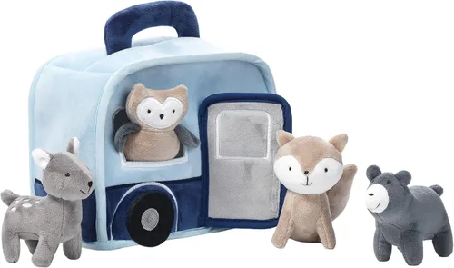 Vista 2 de Lambs & Ivy Peluche azul interactivo para caravana/RV con juguetes de animales de peluche
