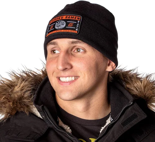 Vista 3 de Naruto Shippuden Ichiraku Ramen Hidden Leaf Village Gorro con calavera color negro Negro
