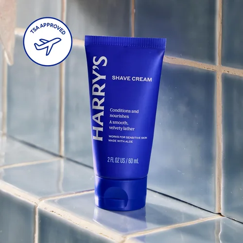Vista 2 de Harry's Crema de afeitar para hombres con aloe y eucalipto, paquete de 4, 2 onzas, acondiciona la piel y suaviza el vello facial, esenciales