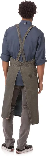 Vista 2 de Chef Works Denver Chefs - Delantal con espalda cruzada para hombre