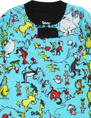 Vista 4 de Dr. Seuss Grinch Cat in The Hat - Pijama sin pies para niños pequeños