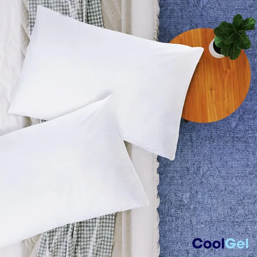 Vista 2 de COOL GEL Almohada alternativa de plumón, suave y cómoda (1, tamaño King (estándar de EE. UU.))