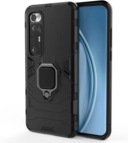 Vista 5 de Compatible con Xiaomi Mi 10S, funda de agarre de anillo de metal, a prueba de golpes, parachoques duro