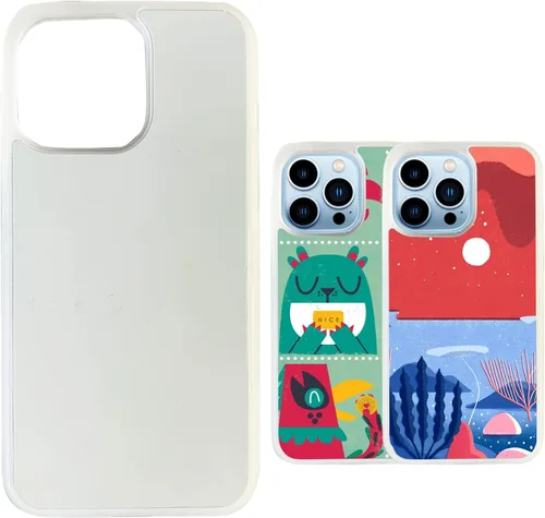 Vista 7 de JUSTRY 10 fundas de teléfono de sublimación negras a granel compatibles con Apple iPhone 13, 6.1 pulgadas (2021), fácil de sublimar bricolaje, 2
