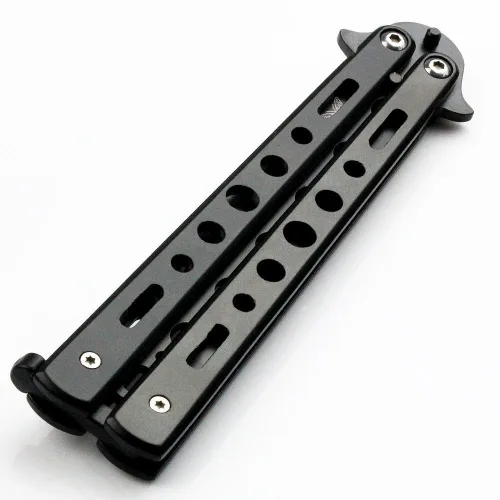 Vista 2 de Peine estilo cuchillo de entrenamiento, nueva herramienta genérica de 1 pieza metálica, negra, práctica