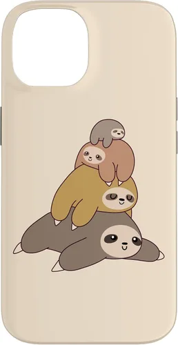 Vista 4 de Sloth Stack Cartoon Graphic Design Cute Doodle Phone Case for iPhone 17
