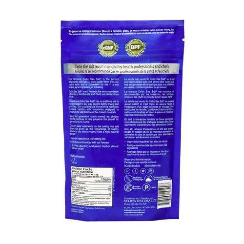 Vista 3 de Celtic Sea Salt - Bolsa resellable de sal fina molida, 8 oz