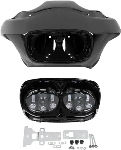 Vista 13 de Carenado interior ABS negro sin pintar compatible con Harley Davidson Road Glide FLTR 1998-2013
