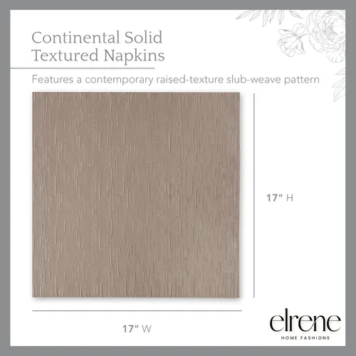 Vista 6 de Elrene Home Fashions - Servilletas de comedor de tela con textura sólida continental, resistentes al agua y a las manchas, juego de 4, 43 x 43 cm