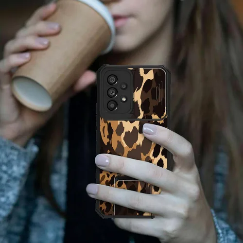 Vista 7 de Funda para Samsung Galaxy A53 5G con cubierta de cámara y soporte de soporte, resistente a prueba de golpes, TPU funda protectora para Samsung