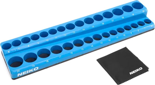 Vista 11 de NEIKO 03975A - Soporte magnético para llaves de tubo, unidad de 1/2 pulgadas, bandeja para llaves de tubo de 25/64 a 1.06 pulgadas SAE, organizador