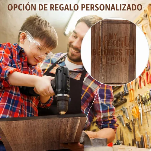 Vista 6 de Patelai Paquete de 12 tablas de cortar lisas de cocina a granel, madera de acacia, 12 x 8 pulgadas