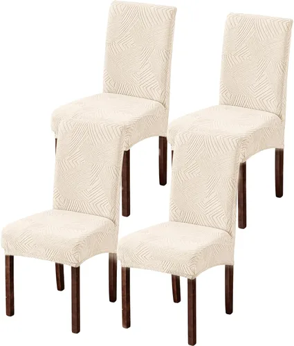 Vista 23 de Fundas para Sillas de Comedor, Fundas para Sillas de Comedor Elásticas Parsons, Protector de Sillas de Cocina para Comedor, Extraíbles, Lavables
