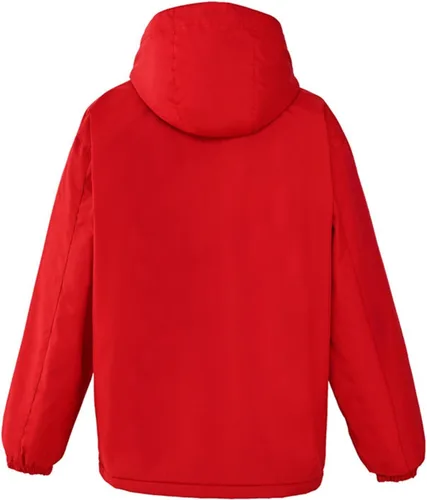 Vista 3 de Chaqueta impermeable cálida para mujer con capucha, cremallera completa, cuello alto, resistente al viento, para invierno, al aire libre