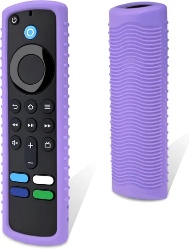Vista 11 de Juego de 3 fundas de silicona para control remoto Fire TV Stick Soft washable silicone skin, compatible with most Fire TV 4K remotes, anti-slip