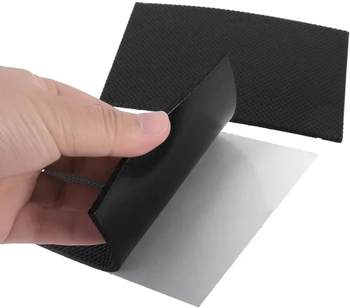 Vista 4 de 2 protectores de suelo antideslizantes negros autoadhesivos para muebles, sofá, mesa, silla, almohadillas de goma para estantes, escritorios