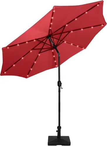 Vista 9 de WestinTrends Cyrus - Sombrilla de patio al aire libre de 9 pies Negro/Blanco
