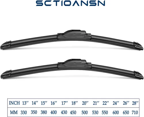 Vista 3 de 3 limpiaparabrisas para Jeep Wangler 2007-2017, Jeep Wrangler JK 2008-2018, equipo original de alta calidad para todo tipo de clima, 15 pulgadas, 15