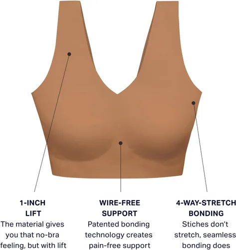 Vista 4 de EBY Bralette inalámbrico para mujer