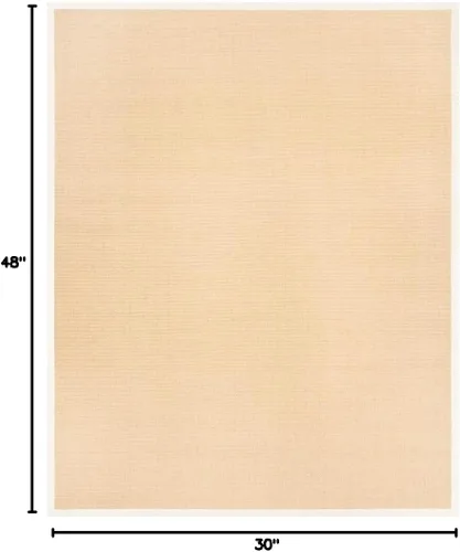 Vista 112 de Alfombra de sisal Safavieh, de color maíz y negro, tejida a mano, de la colección de fibras naturales; 5 x 8 pulgadas, NF441A, Tela, Gris / Gris