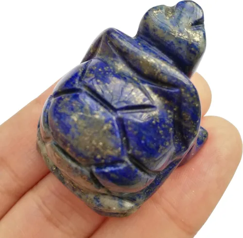 Vista 8 de 1 pieza de cristales de tortuga de labradorita negra y piedras curativas, escultura coleccionable de animales tallados a mano de 1.5 pulgadas
