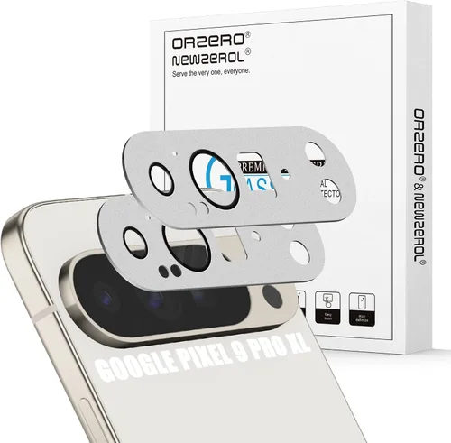 Vista 61 de Orzero Paquete de 2 protectores de lente de cámara compatibles con Google Pixel 9 Pro XL, protector de cámara de metal y vidrio de alta calidad