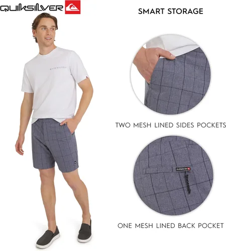 Vista 6 de Quiksilver Men's Regular Fit Fixed Waist Water Friendly Active Hybrid Shorts