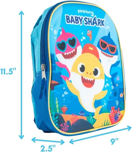 Vista 2 de RALME Mini mochila para niños, niñas y niños pequeños, Multi, Baby Shark