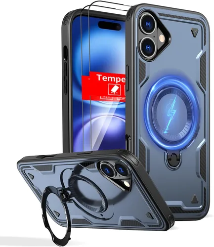 Vista 32 de Funda magnética para Google Pixel 9A compatible con cargador inalámbrico MagSafe, para Pixel 9A, funda de teléfono integrada de 360 °, con 2