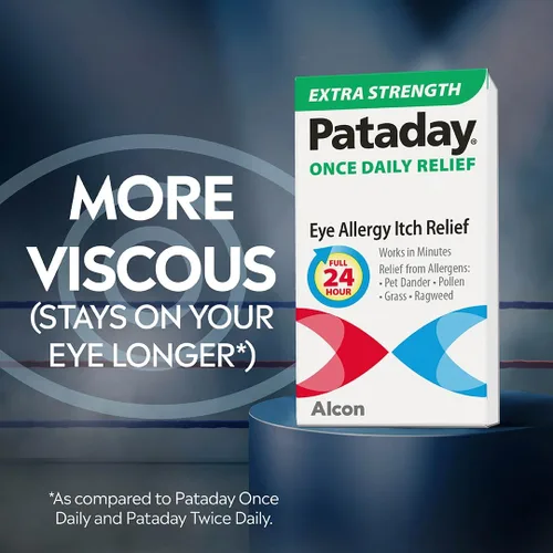Vista 9 de Gotas para alergias en los ojos Pataday Once Daily Relief Extra Strength (0.1 onzas líquidas (2.5 ml) , 2 unidades)
