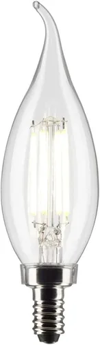 Vista 2 de Satco 6Pk 5.5w CA10 LED 2700K Candelabro Base regulable - 60w equiv