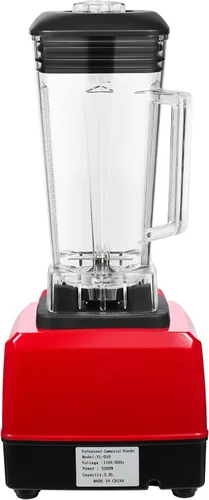 Vista 4 de Licuadora comercial resistente del batido de 2L 2000W, rojo, velocidades múltiples