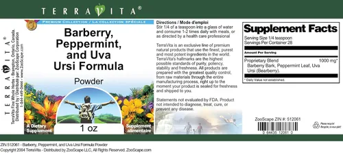 Vista 3 de Digestivo Apoyo Powder – Uva Ursi, barberry y menta (1 oz, zin: 512061), 1