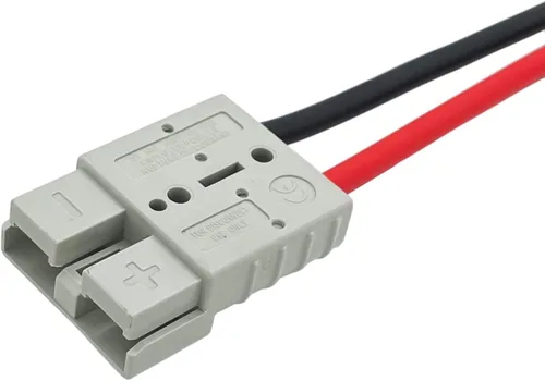 Vista 7 de La batería eléctrica del enchufe de carga de la carretilla elevadora conecta el cable con el conector rápido
